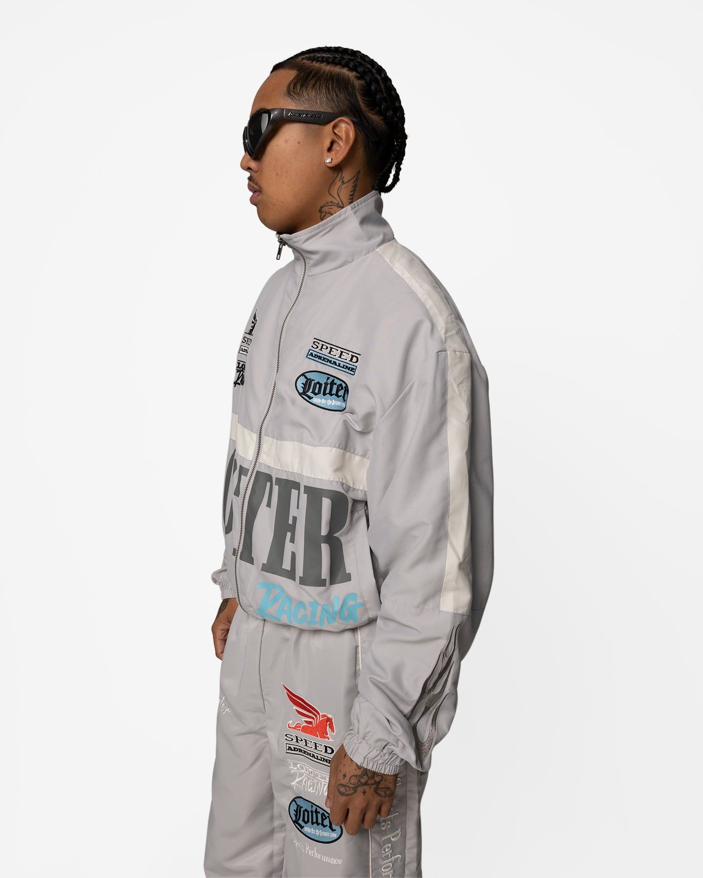 Loiter Speedway Windbreaker Jacket Grey sold by Culture Kings product image thumbnail 5