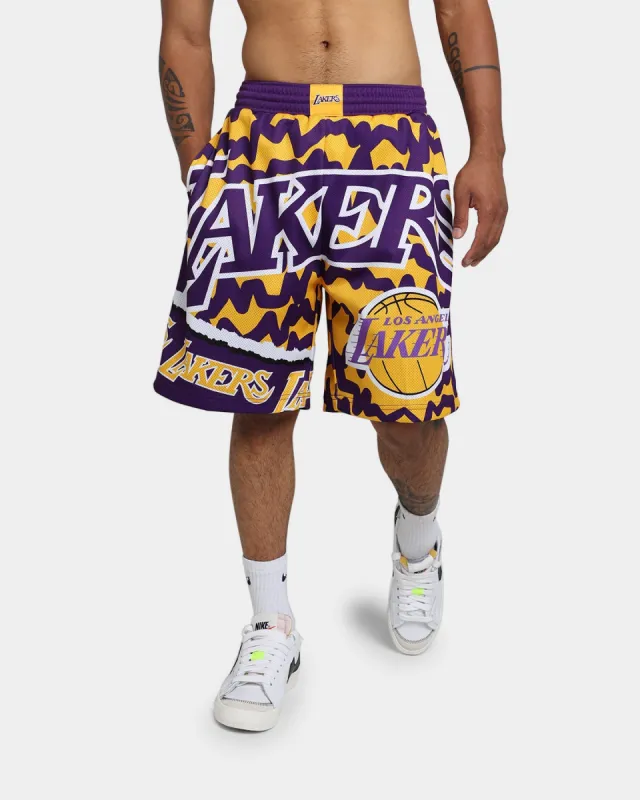 Mitchell & Ness Los Angeles Lakers Jumbotron 2.0 Sublimated Shorts Gold sold by Culture Kings