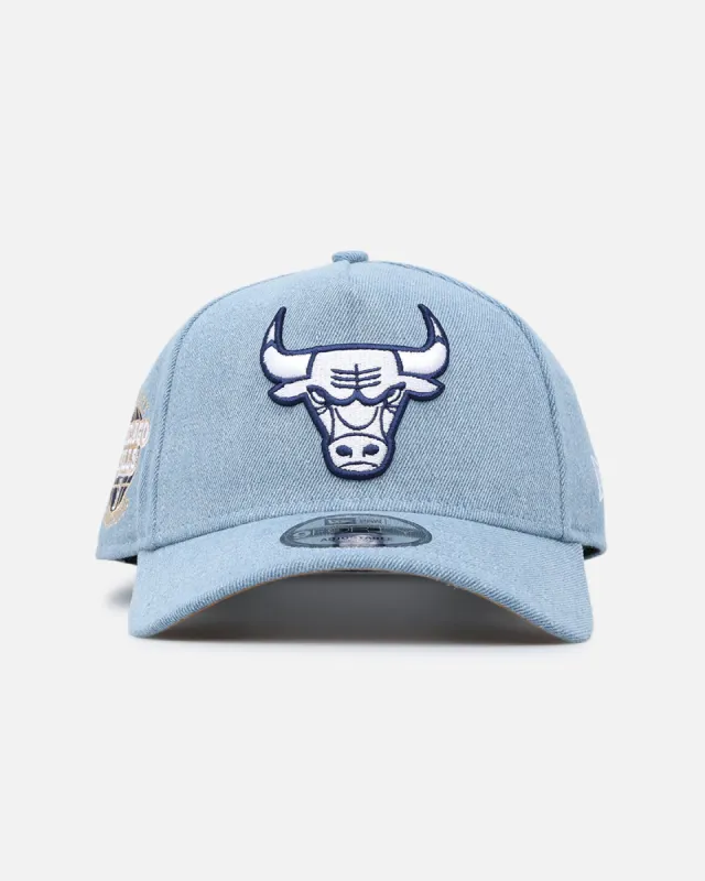 New Era Chicago Bulls 'Denim White' 9FORTY A-Frame Snapback Denim/Wheat/White sold by Culture Kings