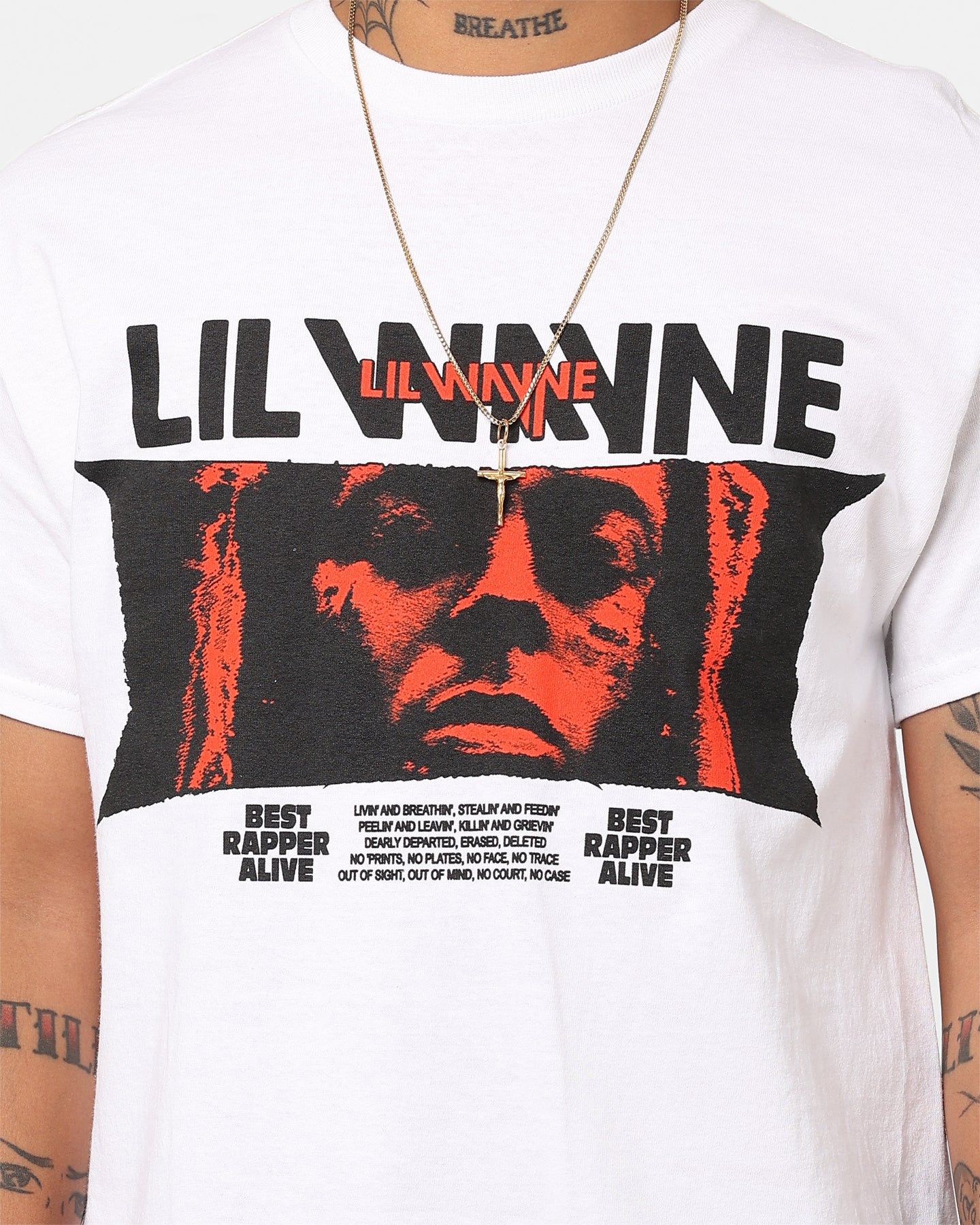 Lil Wayne No White T-Shirt White sold by Culture Kings product image thumbnail 4
