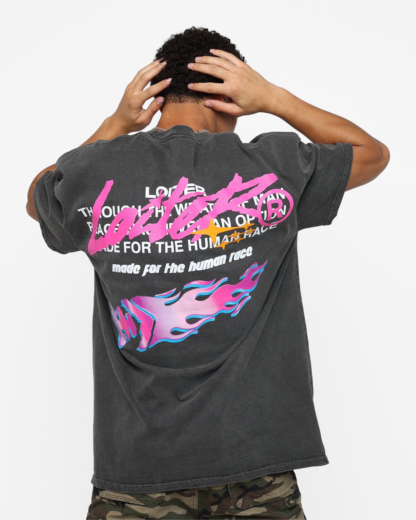 Loiter Stacked Vintage T-Shirt Black Wash sold by Culture Kings