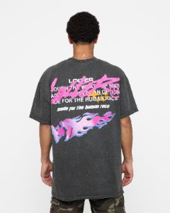 Loiter Stacked Vintage T-Shirt Black Wash sold by Culture Kings