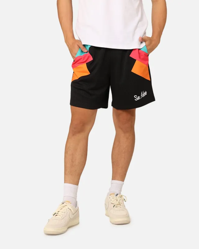 Mitchell & Ness San Antonio Spurs Wear Your Stripes Shorts Black sold by Culture Kings