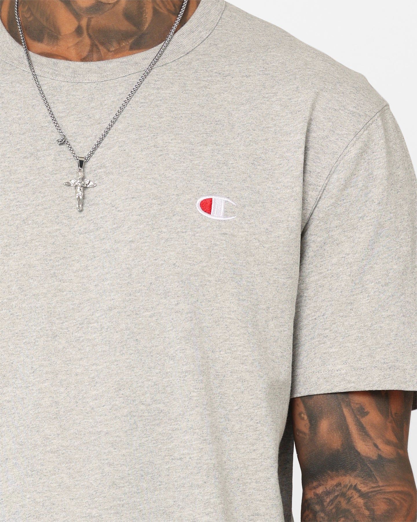 Champion Heritage Small C T-Shirt Oxford Heather sold by Culture Kings product image thumbnail 3