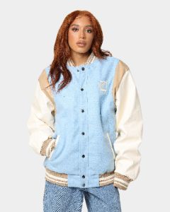 Karl Kani OG Colour Block College Jacket Light Blue sold by Culture Kings