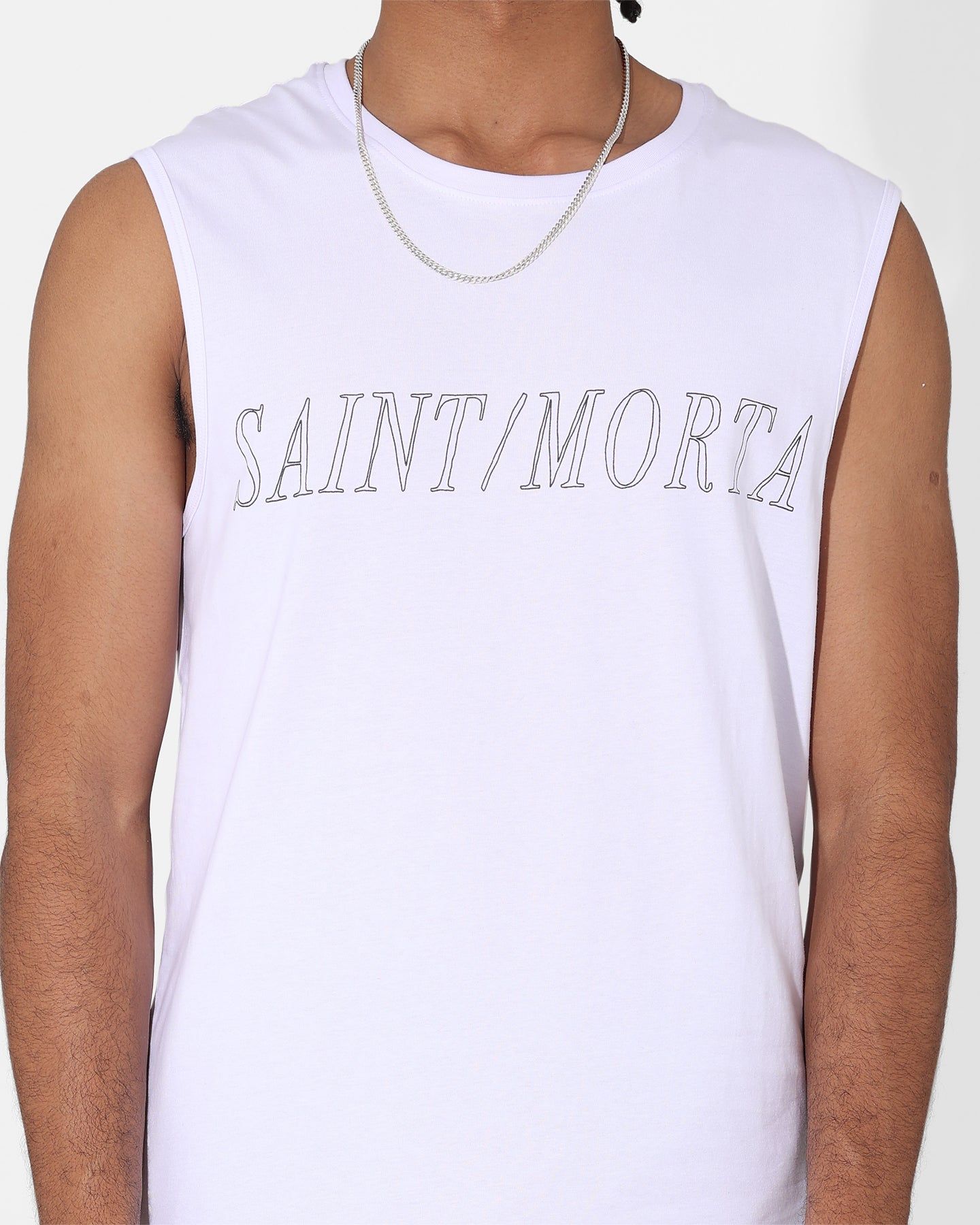 Saint Morta Origins Muscle T-Shirt White/Black sold by Culture Kings product image thumbnail 3
