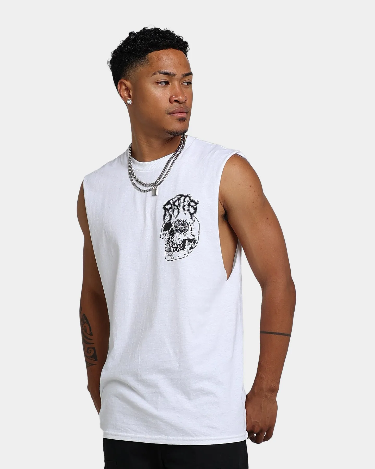 Rats Get Fat Skull Muscle T-Shirt White sold by Culture Kings product image thumbnail 2
