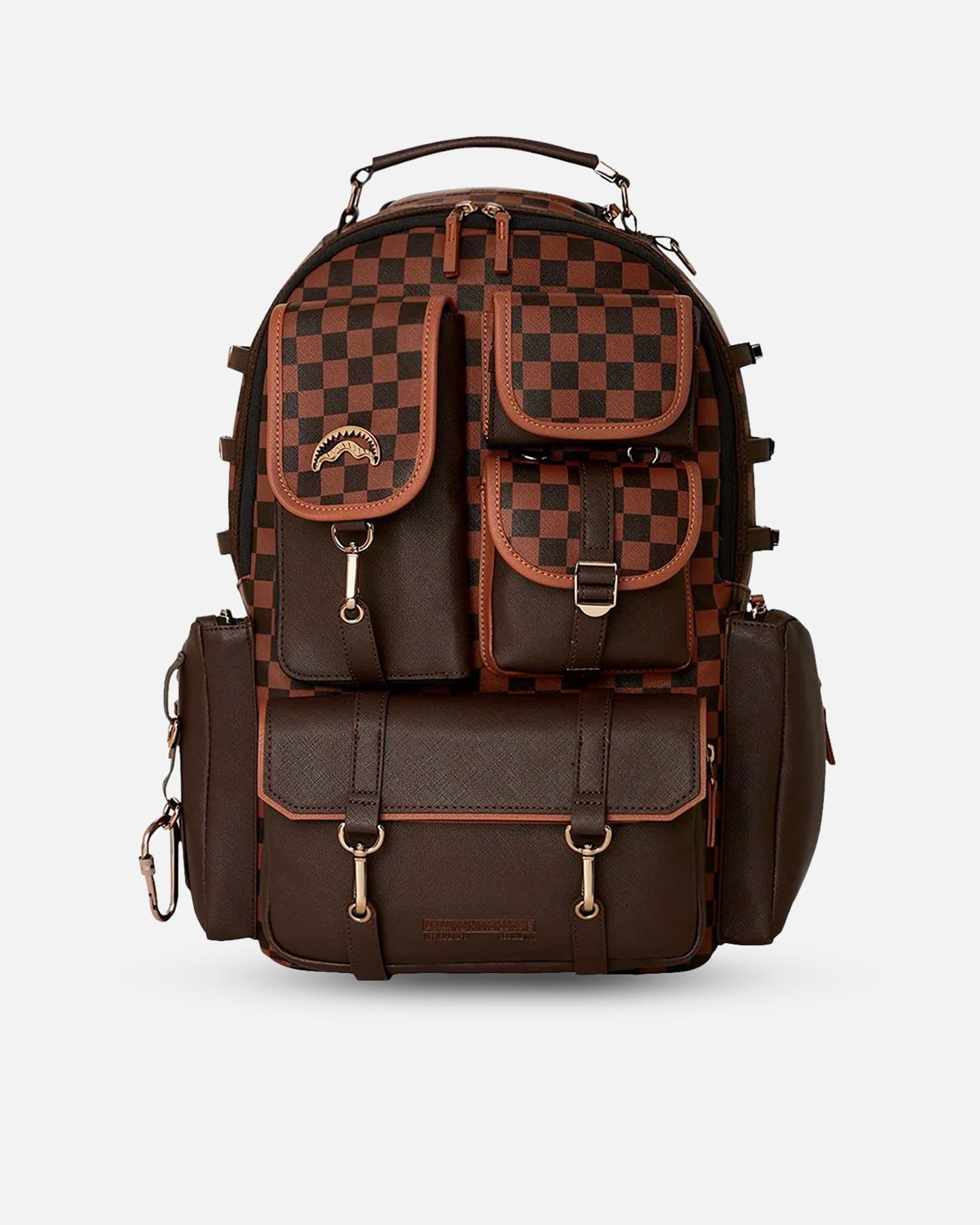 Sprayground Brown Checkered Special Ops Backpack Brown sold by Culture Kings