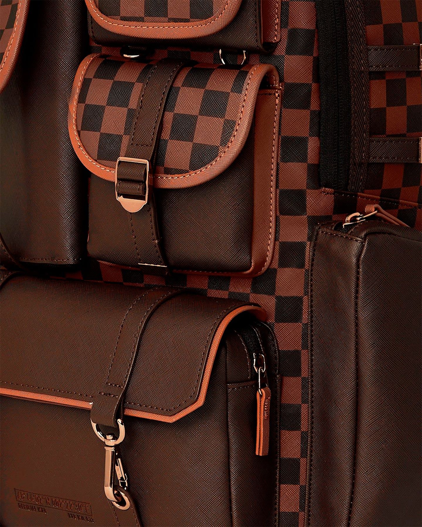 Sprayground Brown Checkered Special Ops Backpack Brown sold by Culture Kings product image thumbnail 4