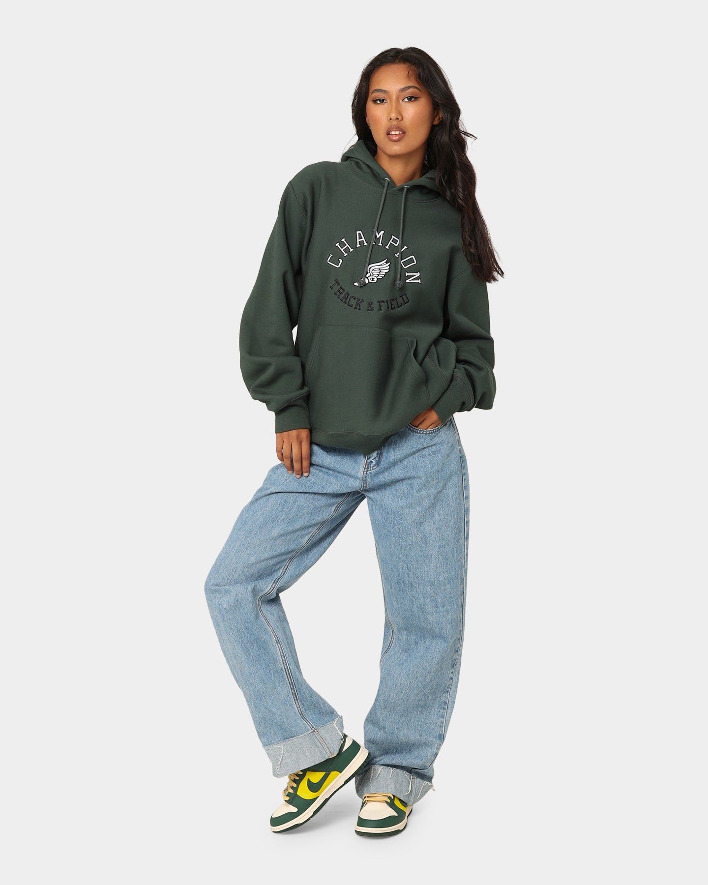 Champion Reverse Weave Track Logo Hoodie Metaphor sold by Culture Kings product image thumbnail 2