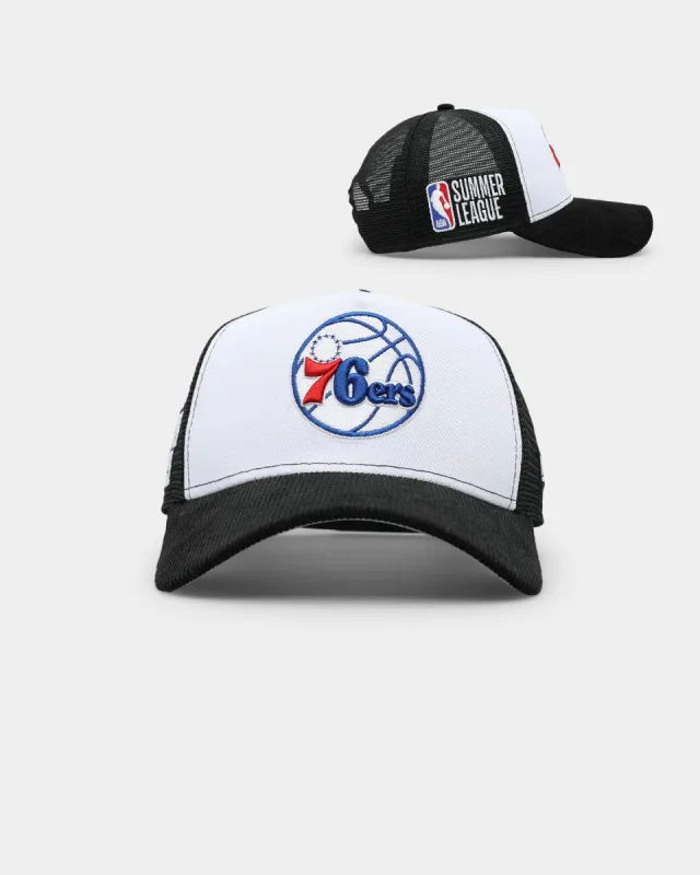 New Era Philadelphia 76ers 'NBA Summer League' 9FORTY A-Frame Snapback Black/White sold by Culture Kings