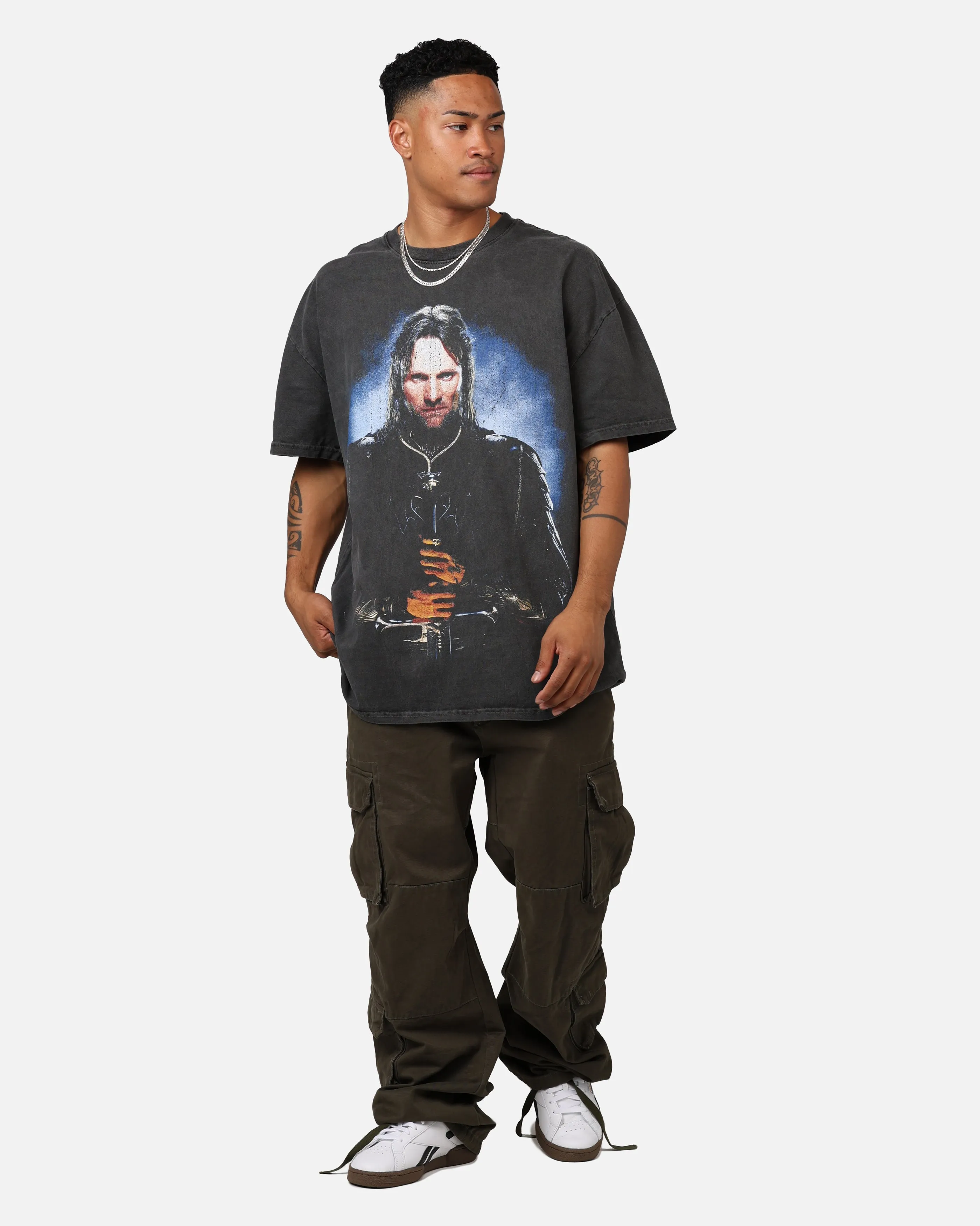 American Thrift X The Lord Of The Rings Aragorn Heavyweight Vintage T-Shirt Black Wash sold by Culture Kings product image thumbnail 3