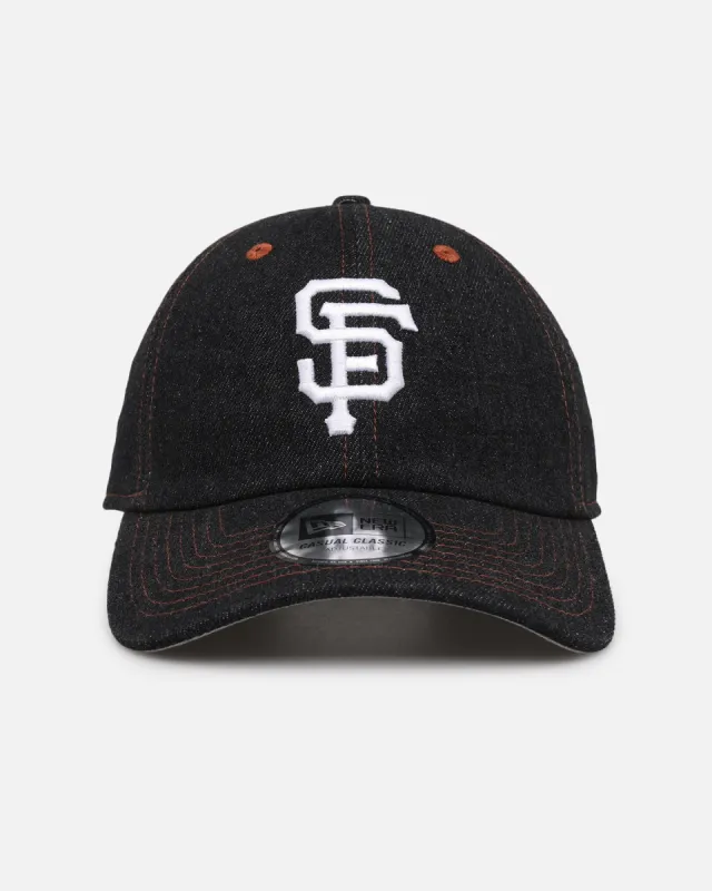New Era San Francisco Giants "Black Denim" Classic Casual Strapback Black Denim/Rust Contrast sold by Culture Kings