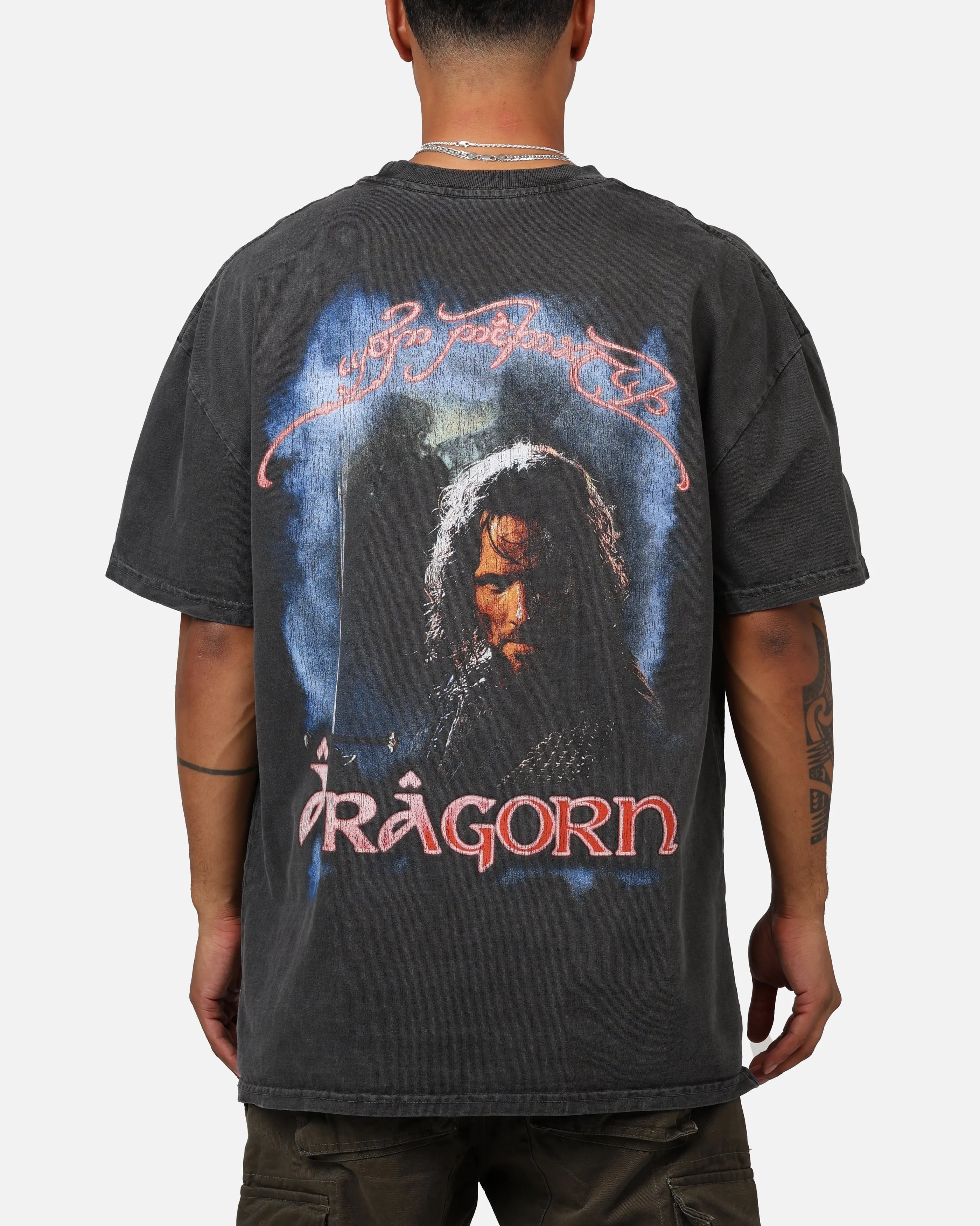 American Thrift X The Lord Of The Rings Aragorn Heavyweight Vintage T-Shirt Black Wash sold by Culture Kings product image thumbnail 2