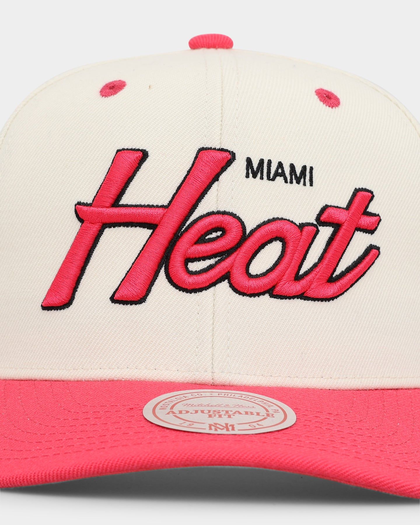 Mitchell & Ness Miami Heat Team Script OG Snapback Vintage Cream sold by Culture Kings product image thumbnail 5