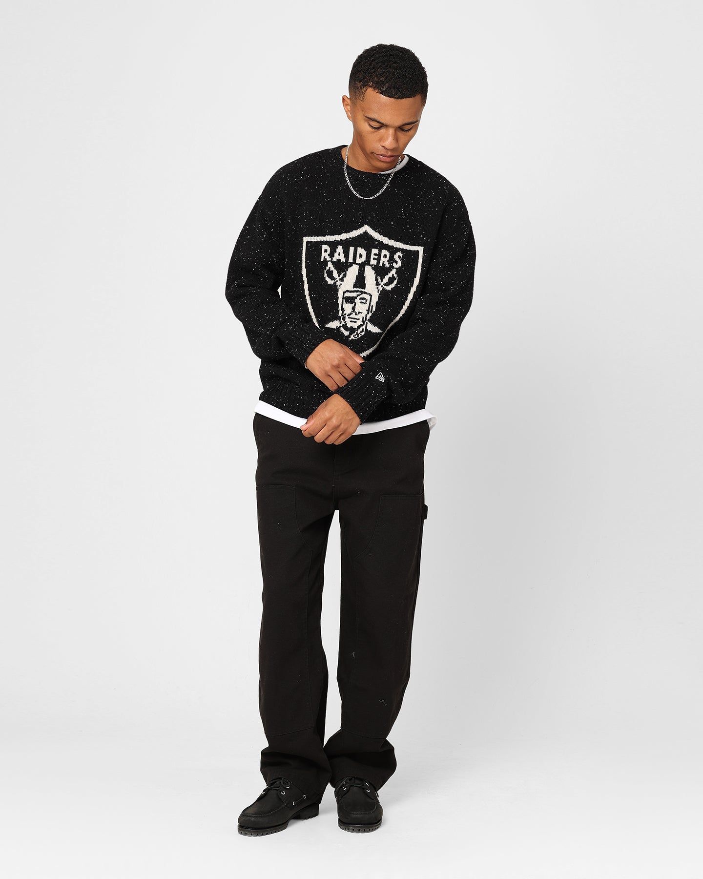 New Era Oakland Raiders Oversized Knit Sweater Black sold by Culture Kings product image thumbnail 2