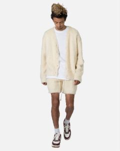 MNML Fuzzy Cardigan Sweater Off White sold by Culture Kings