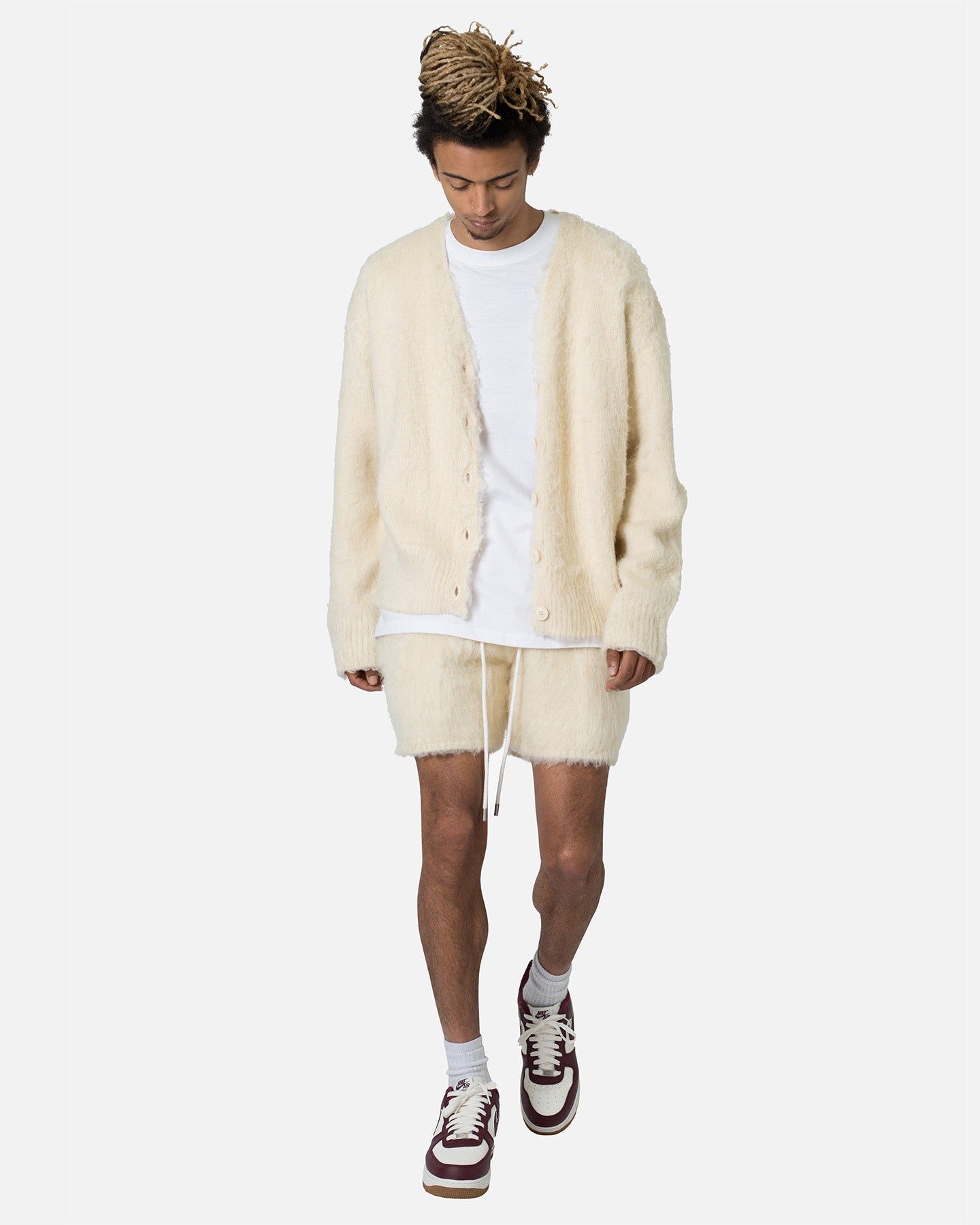 MNML Fuzzy Cardigan Sweater Off White sold by Culture Kings product image thumbnail 2