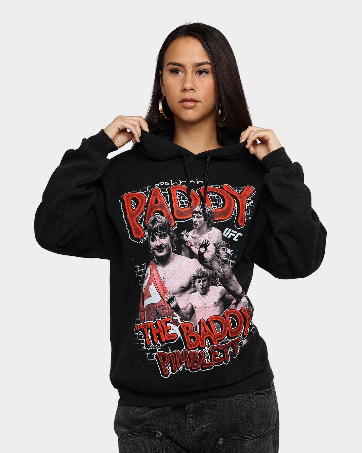 UFC By Goat Crew Paddy The Baddy Vintage Hoodie Black Wash sold by Culture Kings