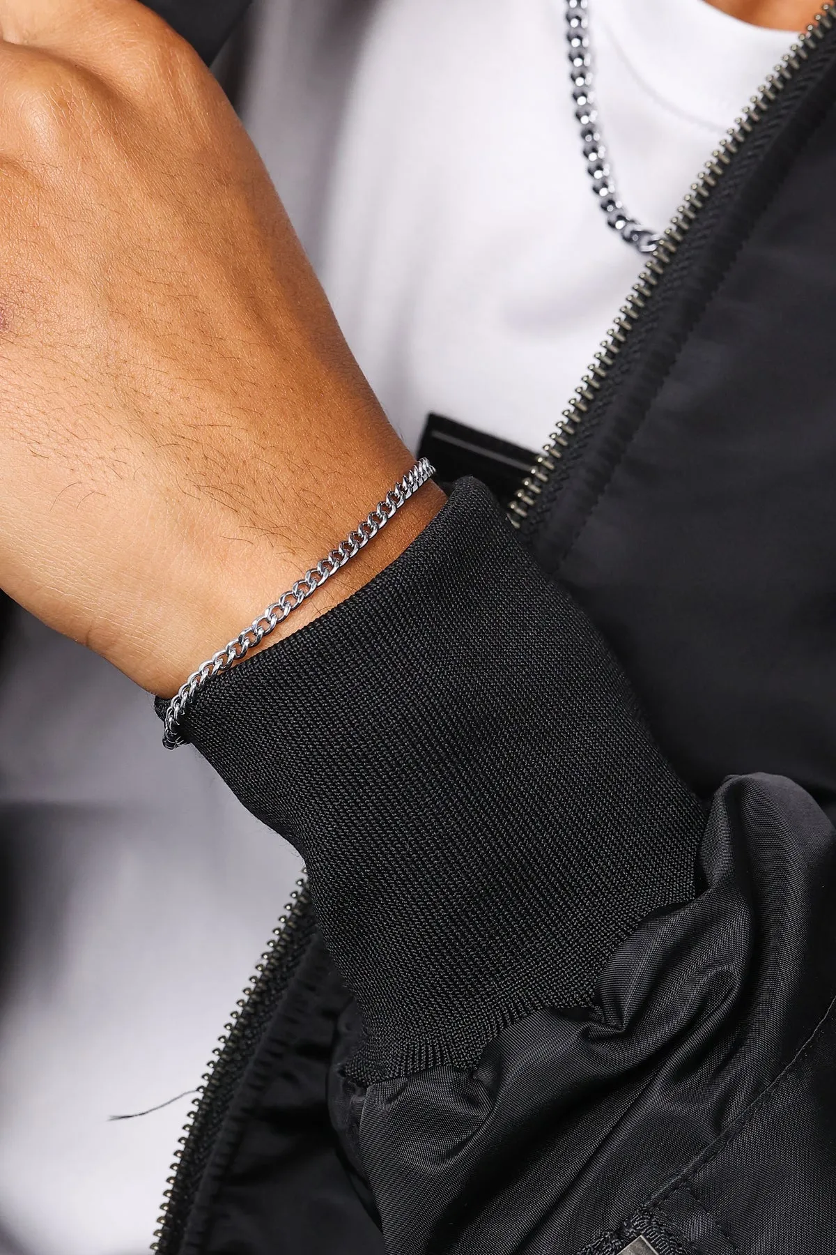 NXS 3mm Cuban Bracelet White Gold sold by Culture Kings