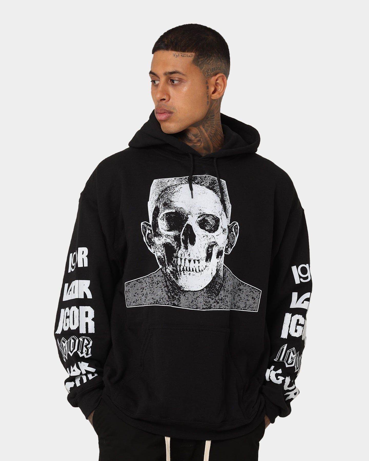 Goat Crew Stacked Logo Hoodie Black Wash sold by Culture Kings