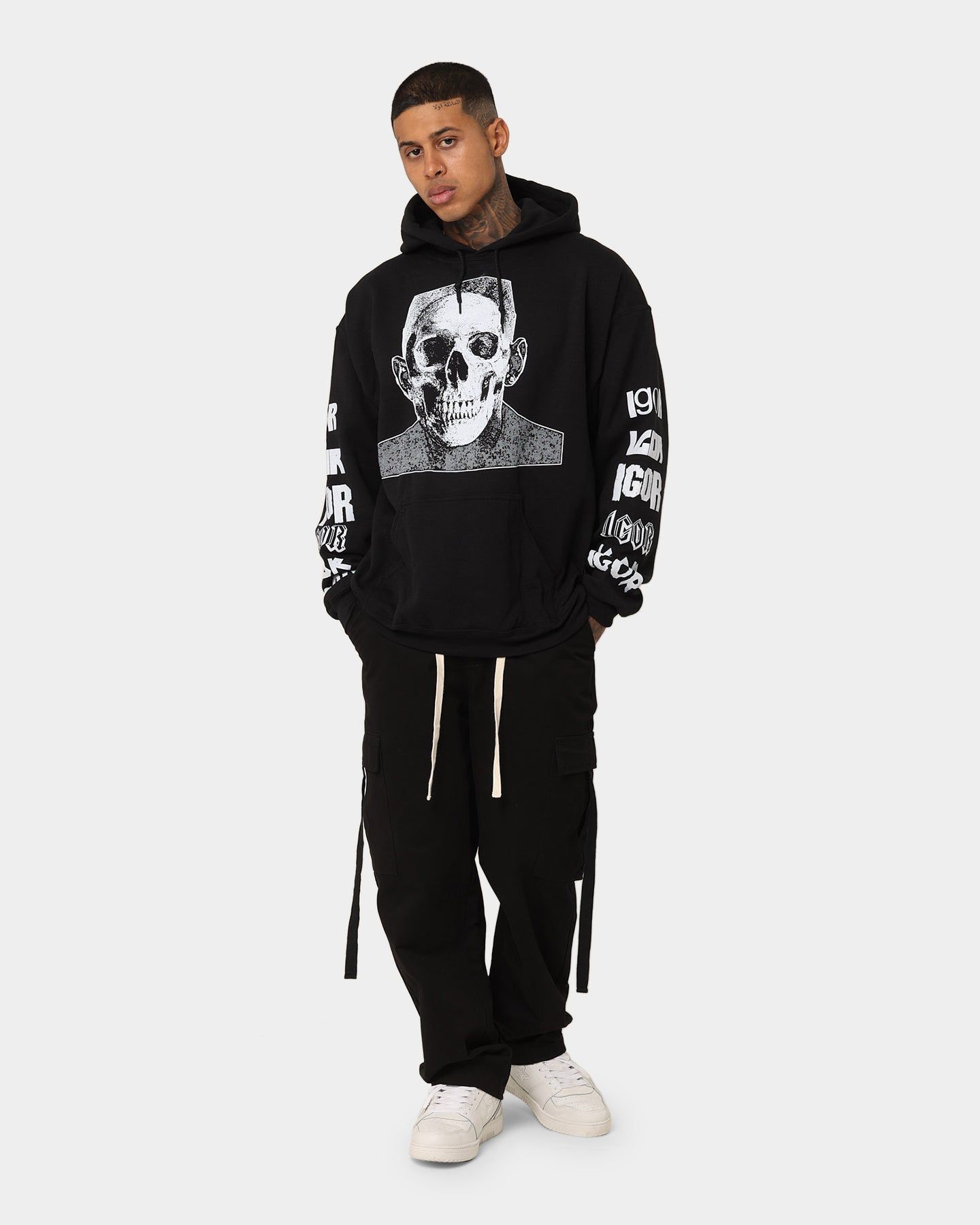 Goat Crew Stacked Logo Hoodie Black Wash sold by Culture Kings product image thumbnail 3