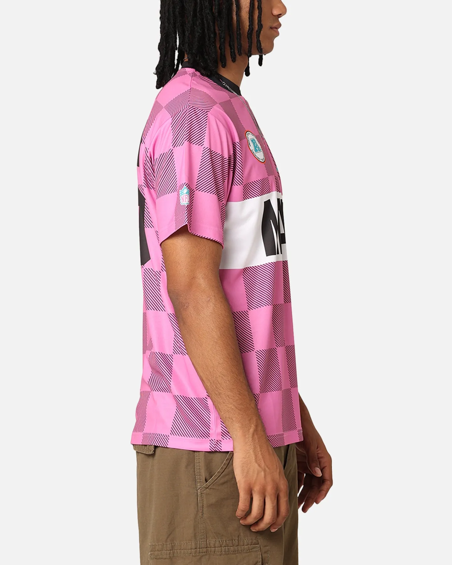 Majestic Athletic Miami Dolphins Team Line Checkered Jersey Black/Pink sold by Culture Kings product image thumbnail 5