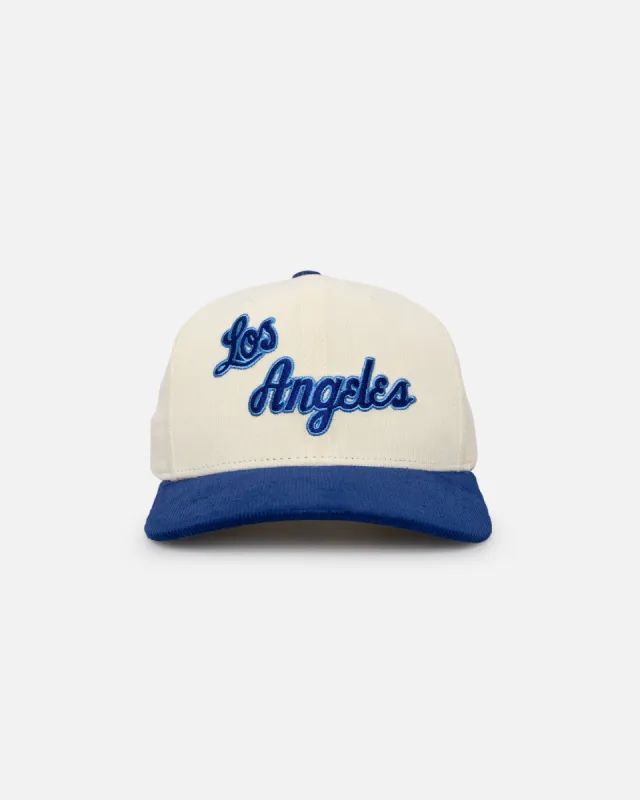 Mitchell & Ness Los Angeles Lakers Go Team Go OG Corduroy Snapback Light Cream/Blue sold by Culture Kings