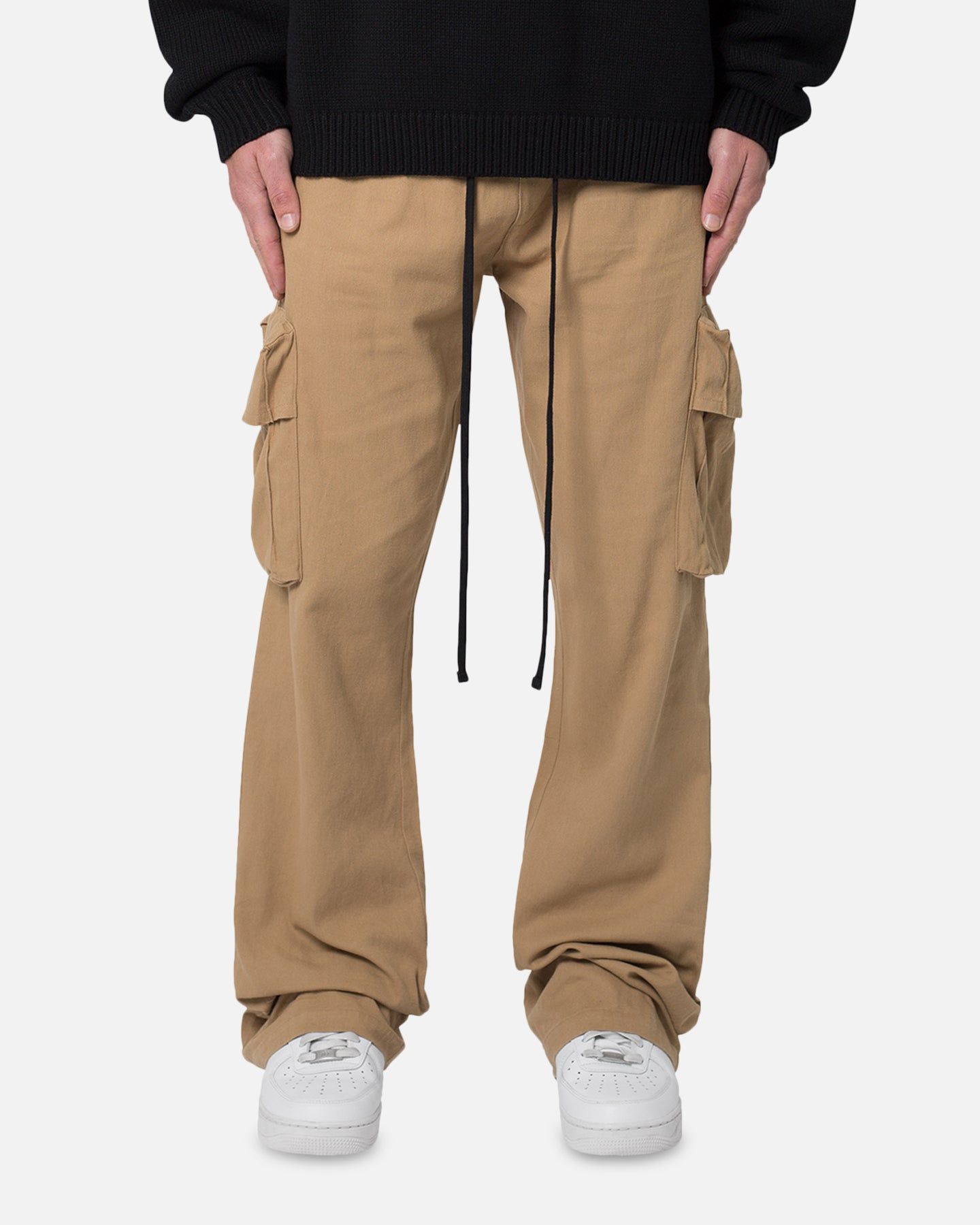 MNML Drawcord Flare Cargo Pants Khaki sold by Culture Kings