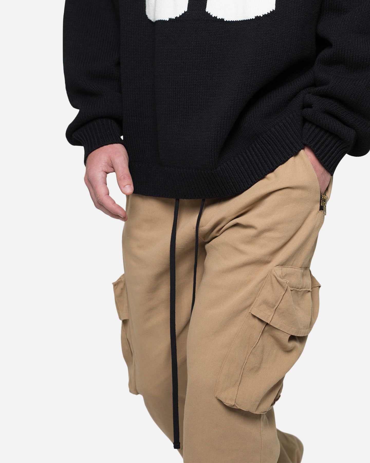 MNML Drawcord Flare Cargo Pants Khaki sold by Culture Kings product image thumbnail 5