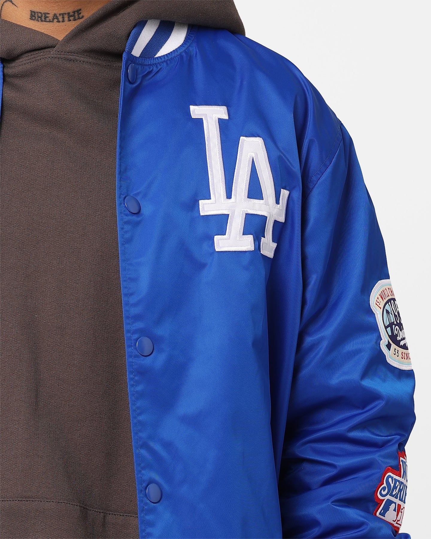 New Era Los Angeles Dodgers Nylon Varsity Jacket Bright Royal sold by Culture Kings product image thumbnail 3