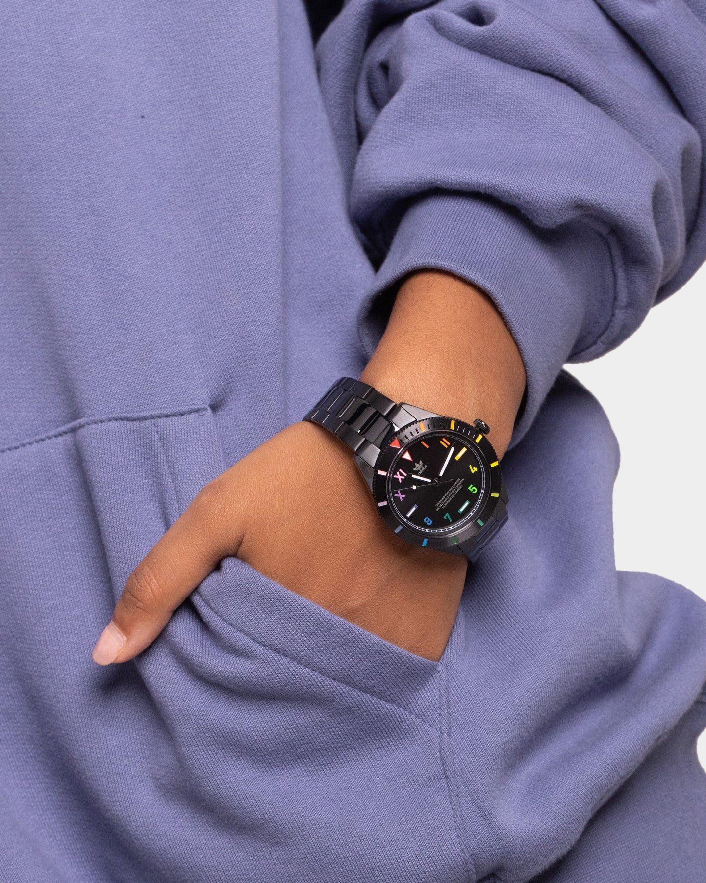 Adidas Edition Three 42MM Black/Rainbow sold by Culture Kings