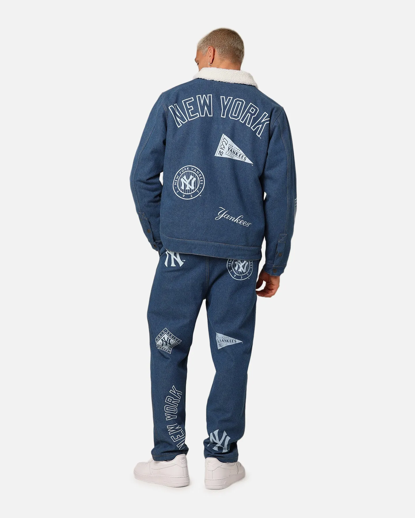 Majestic Athletic New York Yankees Etched Denim Shacket Washed Blue Denim sold by Culture Kings product image thumbnail 2