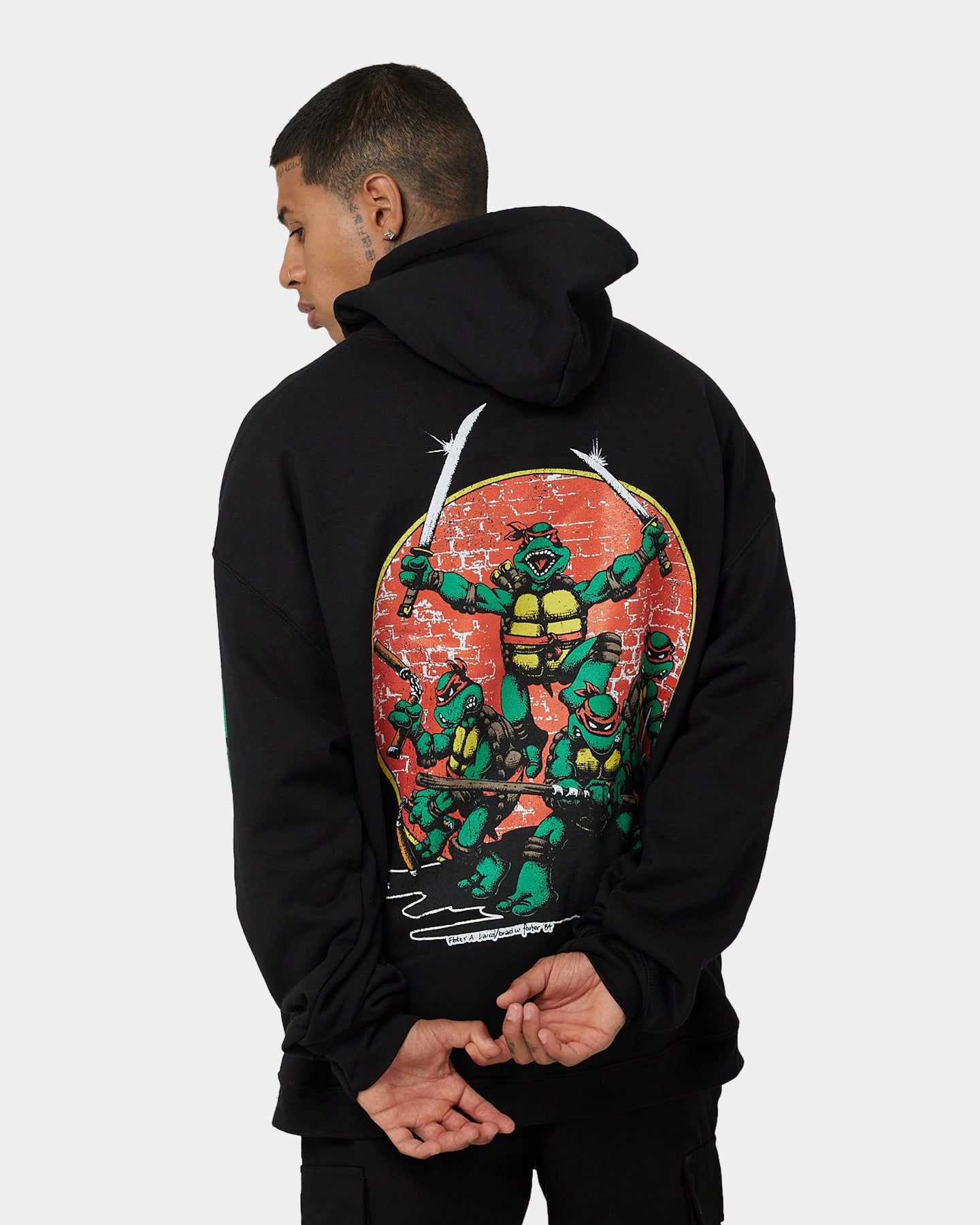 American Thrift X Teenage Mutant Ninja Turtles OG Ninja Turtle Hoodie Black sold by Culture Kings product image thumbnail 2