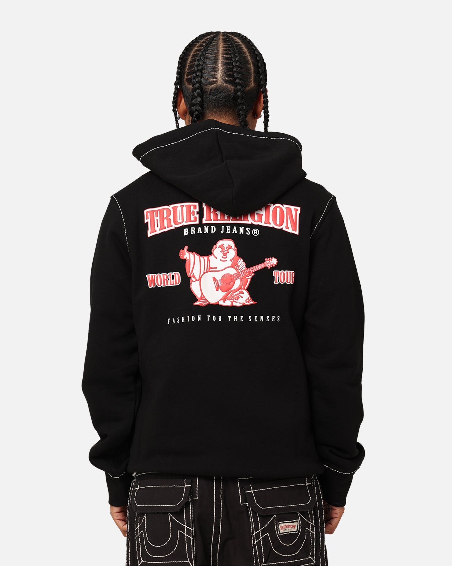 True Religion Heritage Buddha Big T Hoodie Black sold by Culture Kings product image thumbnail 5