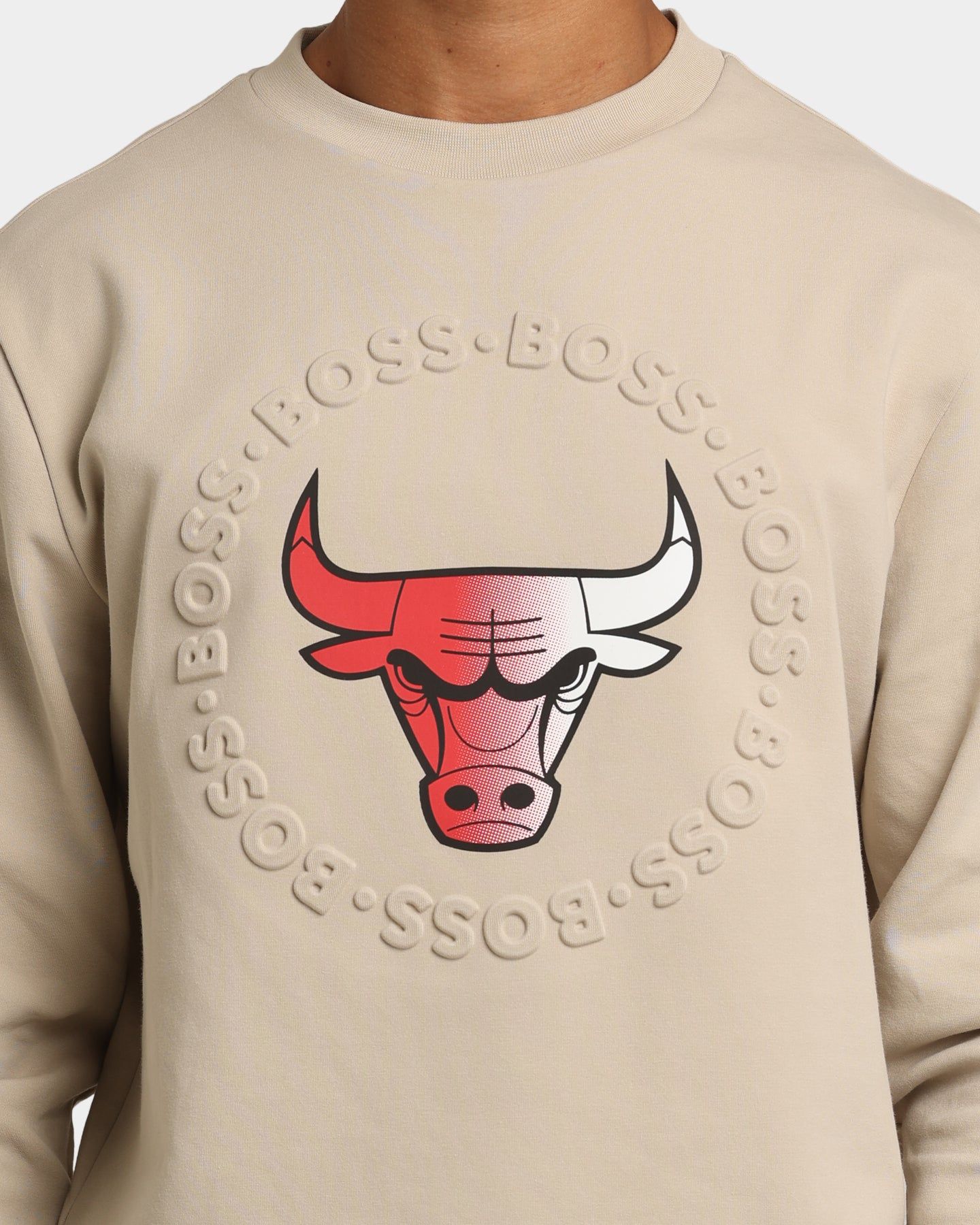 Hugo Boss Hugo Boss X NBA Basic Chicago Bulls Crewneck Sweatshirt Light Beige sold by Culture Kings product image thumbnail 3