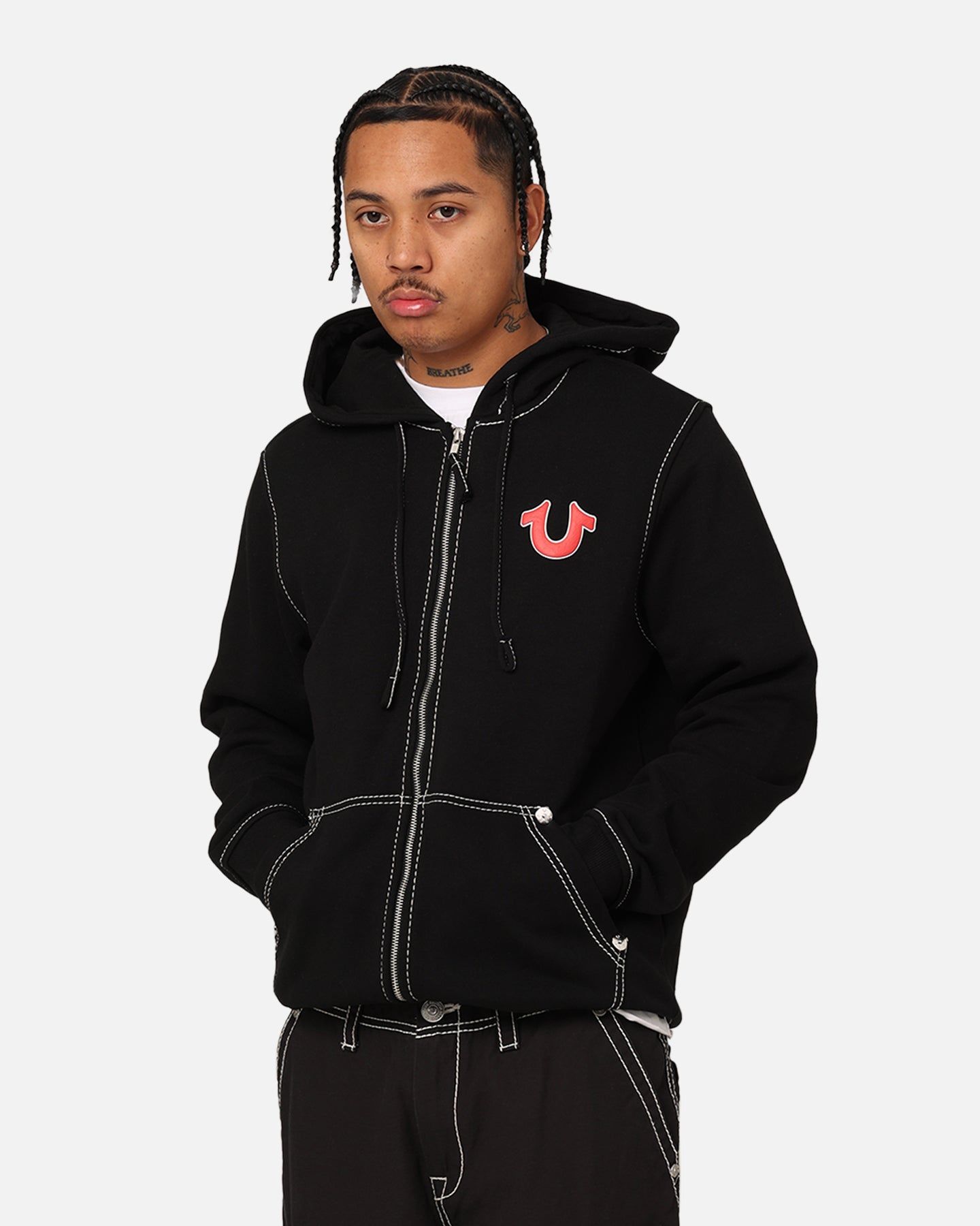 True Religion Heritage Buddha Big T Hoodie Black sold by Culture Kings product image thumbnail 2