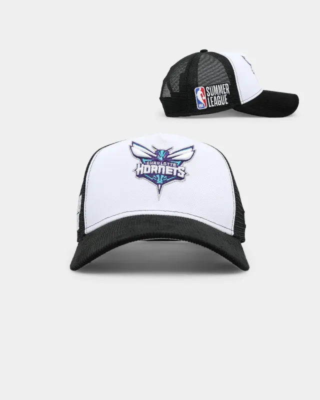 New Era Charlotte Hornets 'NBA Summer League' 9FORTY A-Frame Snapback Black/White sold by Culture Kings
