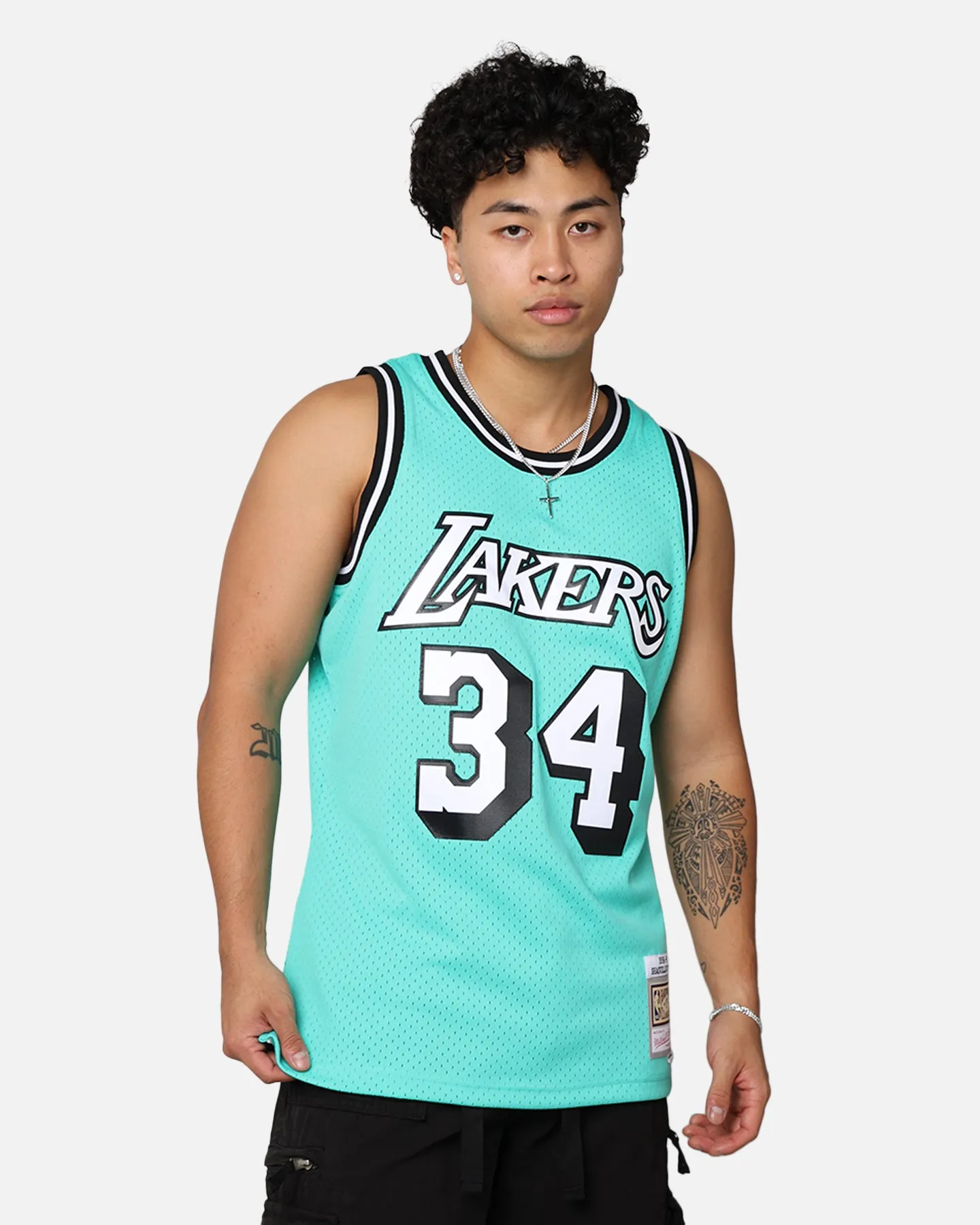 Mitchell & Ness Los Angeles Lakers Shaquille O'Neal '96-97 Swingman Jersey Black/Ice Blue sold by Culture Kings product image thumbnail 2
