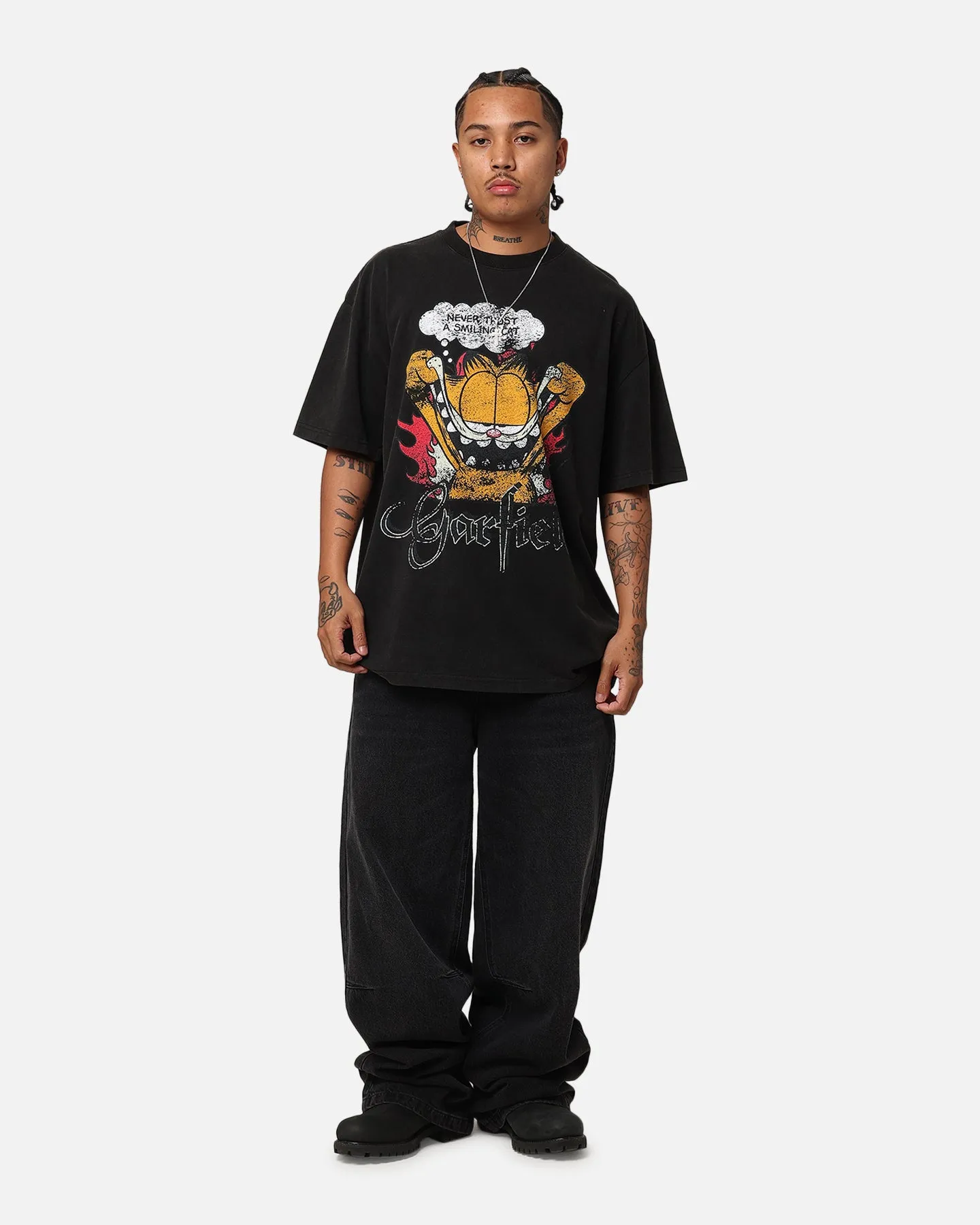 Vintage Goat Crew X Garfield Smiling Cat Heavy T-Shirt Vintage Black sold by Culture Kings product image thumbnail 3