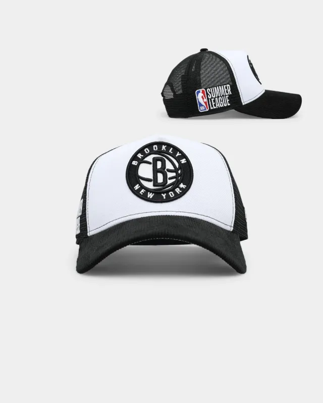 New Era Brooklyn Nets 'NBA Summer League' 9FORTY A-Frame Snapback Black/White sold by Culture Kings