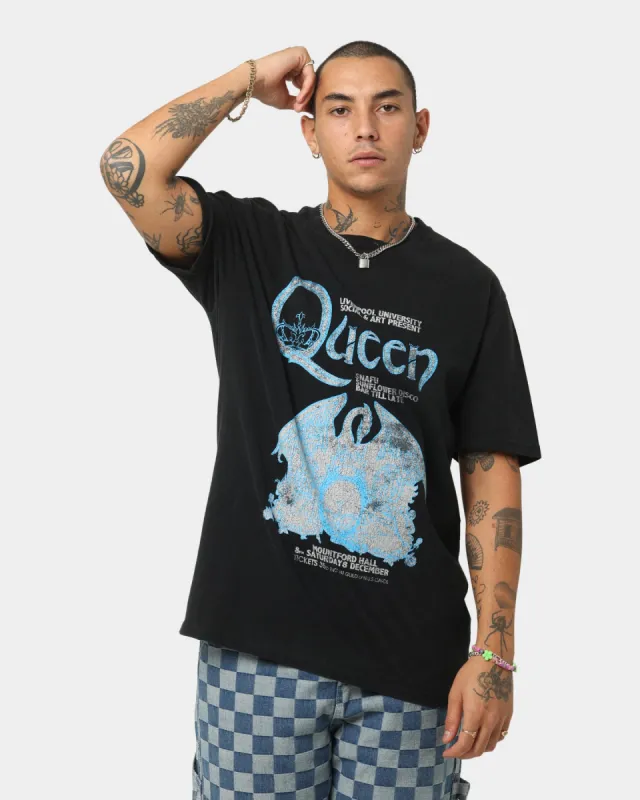 Queen Merch Mountford Hall T-Shirt Black Wash sold by Culture Kings