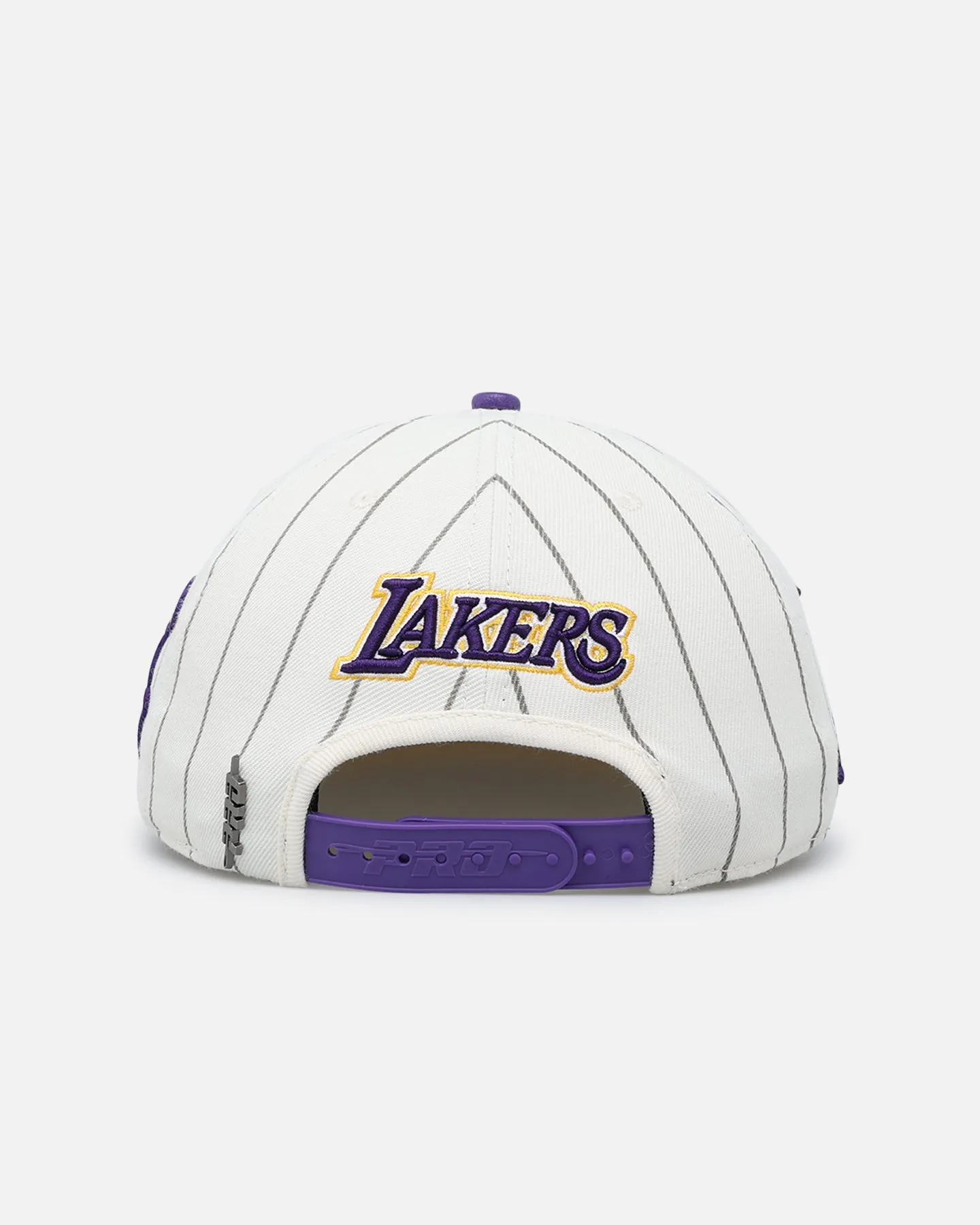 Pro Standard Los Angeles Lakers Pinstripe Wool Snapback Eggshell/Yellow sold by Culture Kings product image thumbnail 2