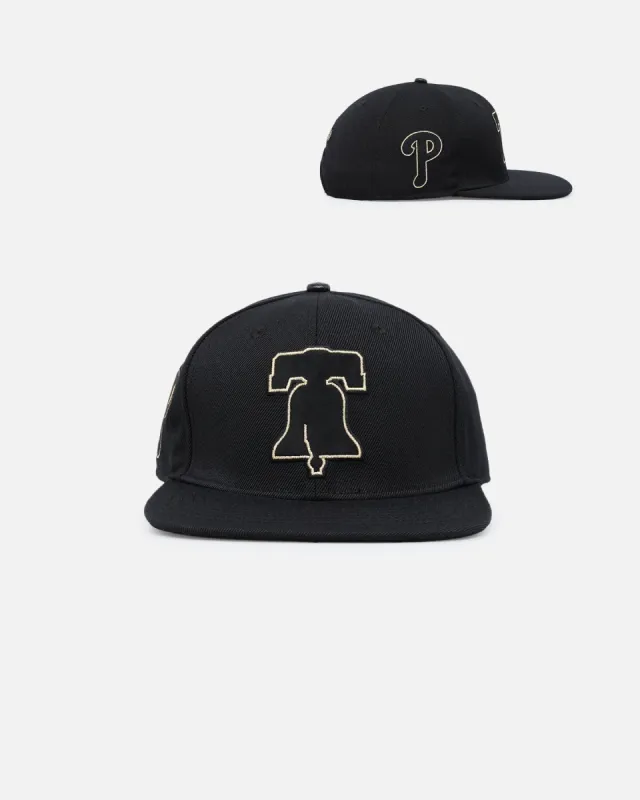 Pro Standard Philadelphia Phillies 'Black & Gold' Snapback Black/Gold sold by Culture Kings