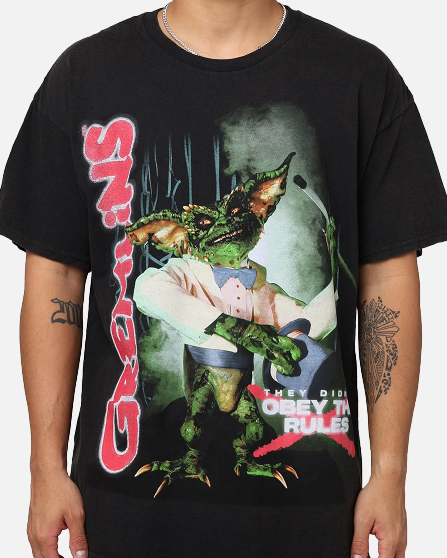 Goat Crew X Gremlins We're Back T-Shirt Black Wash sold by Culture Kings product image thumbnail 4