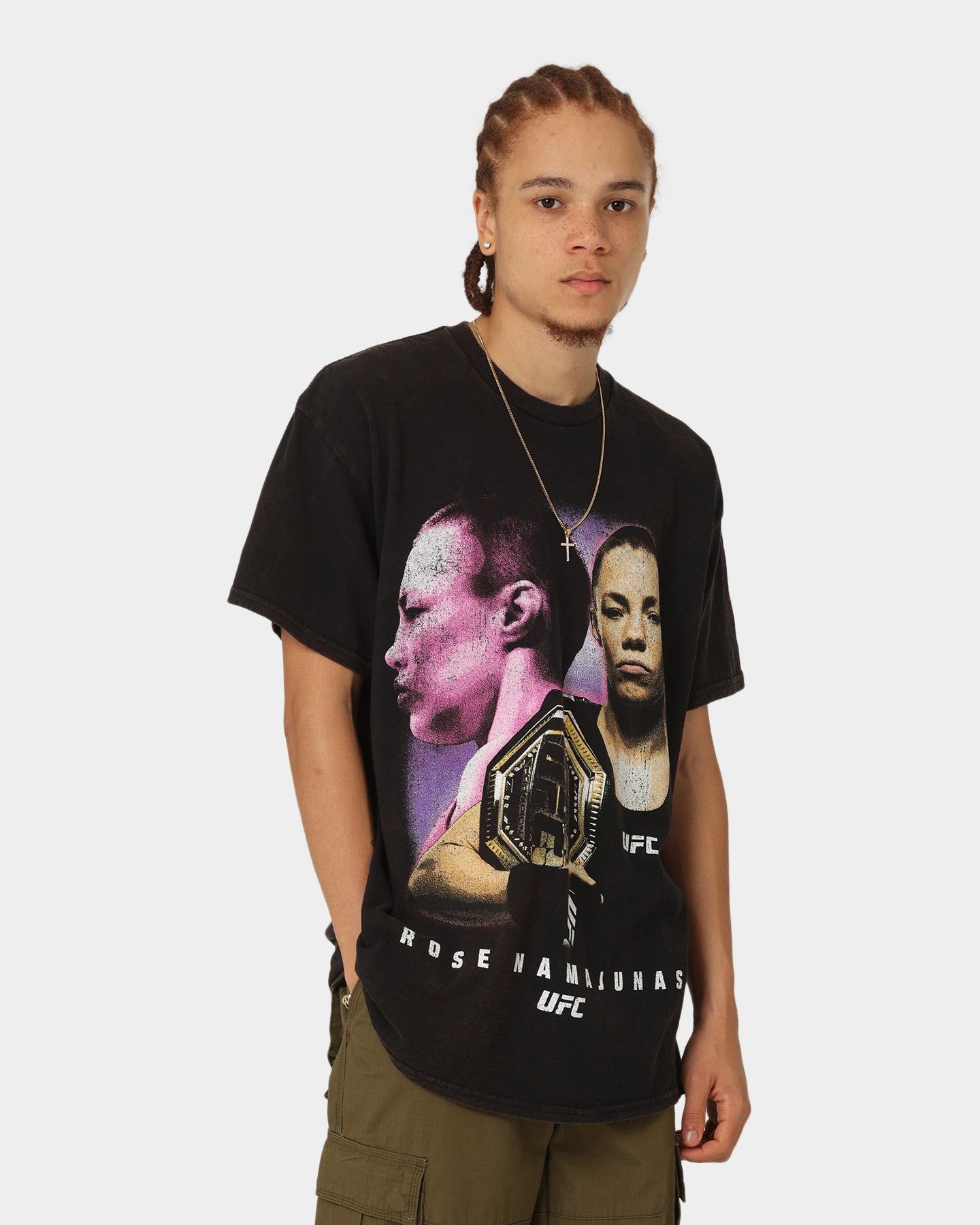 Goat Crew X UFC Rose Namajunas Vintage T-Shirt Black Wash sold by Culture Kings
