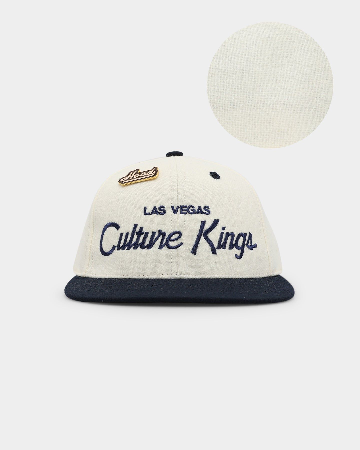 Hood X Culture Kings Las Vegas Collab Original Snapback White/Navy sold by Culture Kings