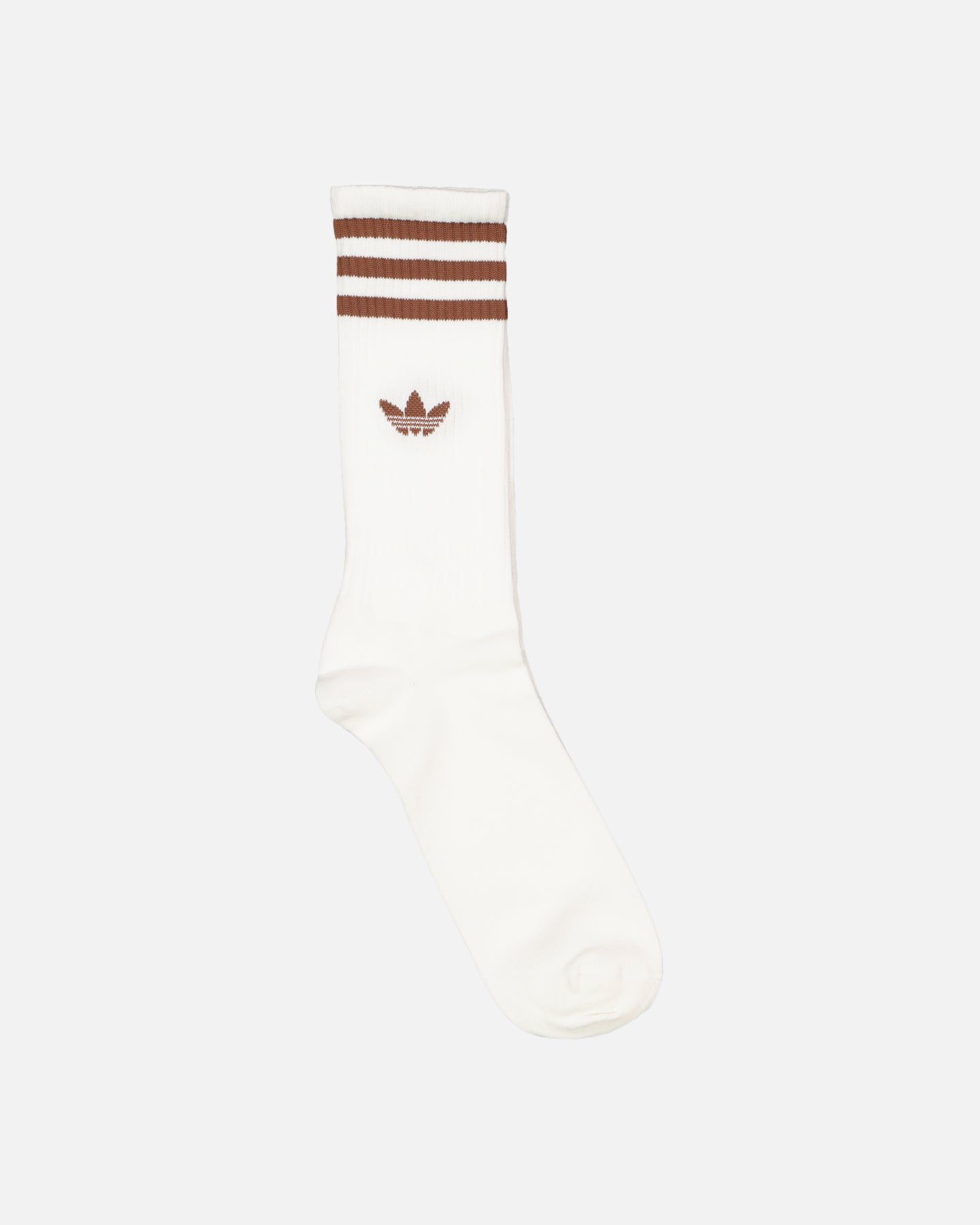 Adidas Solid Crew Socks 3 Pack White/Shadow Brown/Wonder White sold by Culture Kings product image thumbnail 4