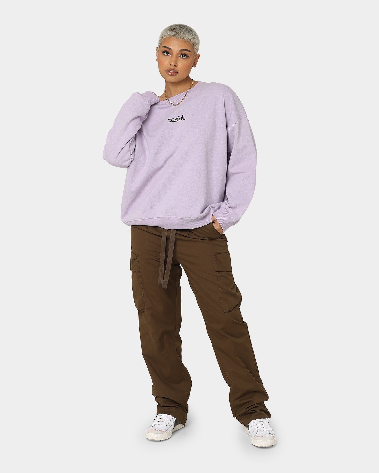 X-Girl Women's Jelly Logo Crewneck Lilac sold by Culture Kings product image thumbnail 2