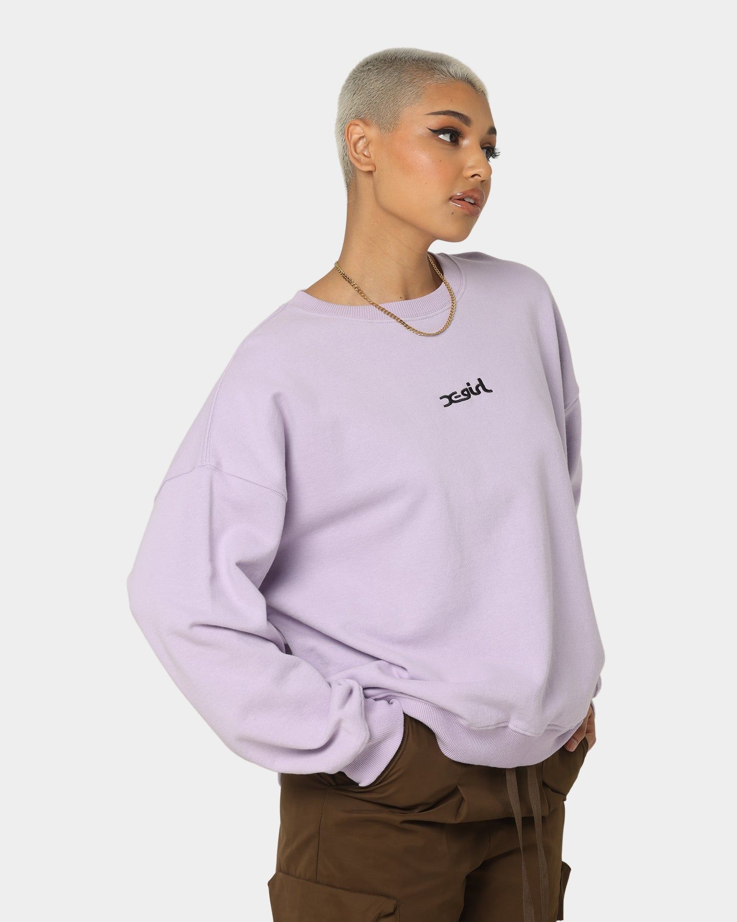 X-Girl Women's Jelly Logo Crewneck Lilac sold by Culture Kings product image thumbnail 5